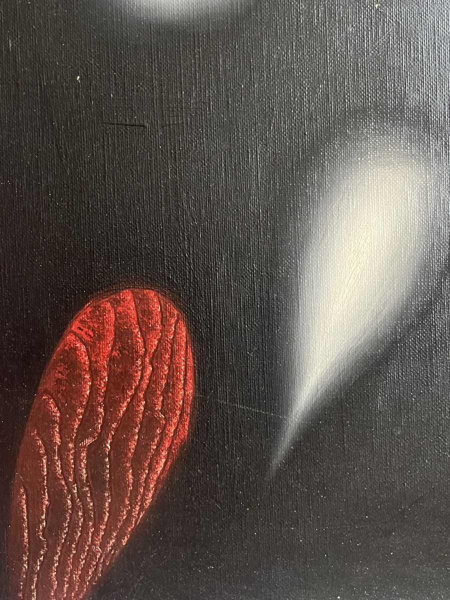 Surrealist Futurist Painting Signed By Raymond Georgein-photo-4