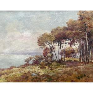 Tableau Italie Italia paysage du Sud peinture signée Emilio Filippini 1870-1938