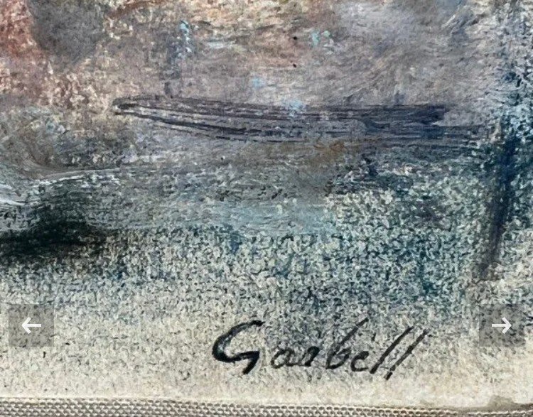 Alexandre Garbell (1903-1970) "Vue de ville" HST signée 18 x 26 cms-photo-3