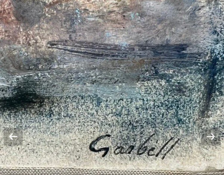 Alexandre Garbell (1903-1970) "city View" Oil On Canvas Signed 18 X 26 Cms-photo-3