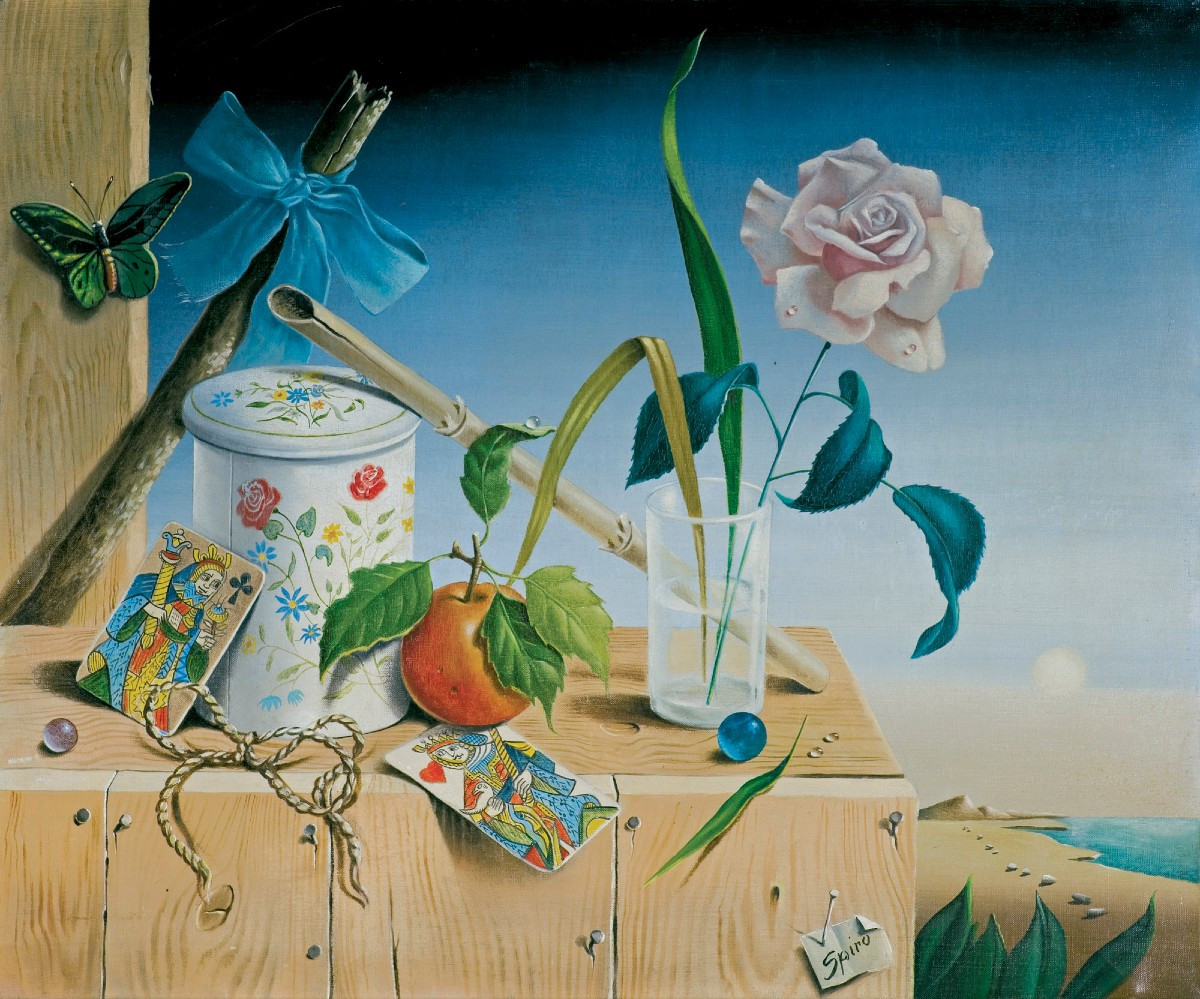 Georges Spiro (1909-1994) - Polish School - "surrealist Still Life" - Oil/canvas- 54x45 Cm-photo-3