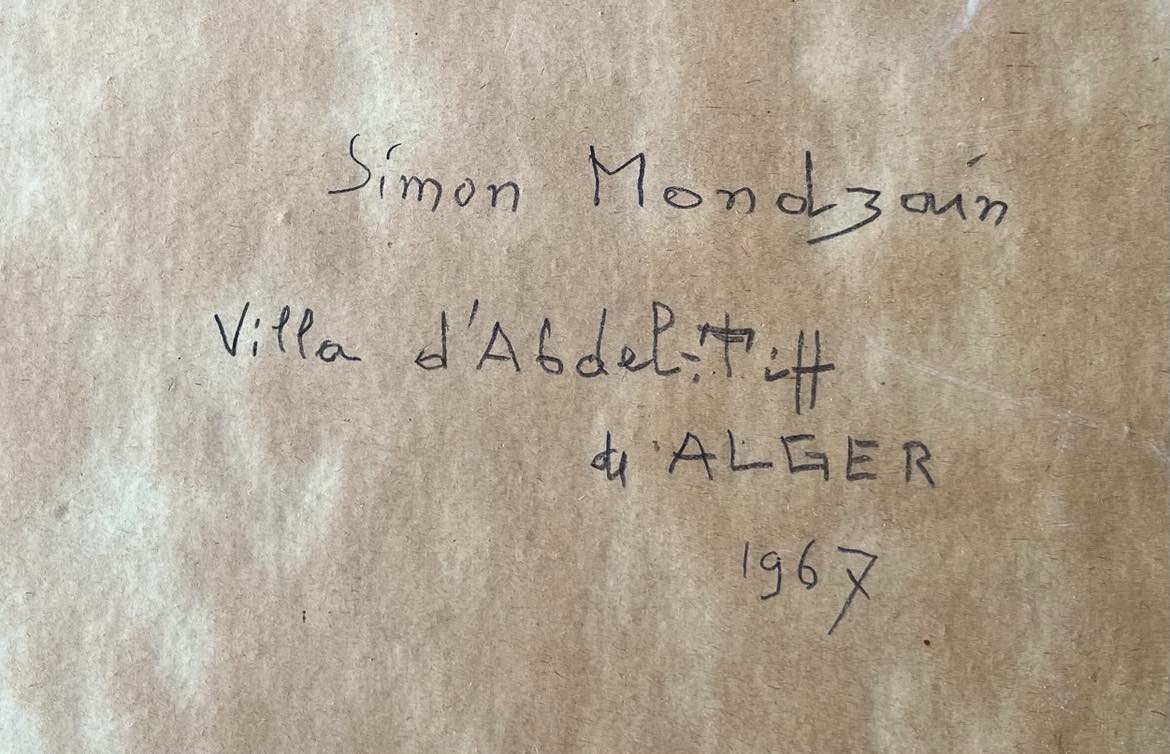 Simon Mondzain  (Chelm 1888- Paris 1979) "Alger, Villa d’Abdel-Tiff" HSC signée-1967-37x46cm-photo-4
