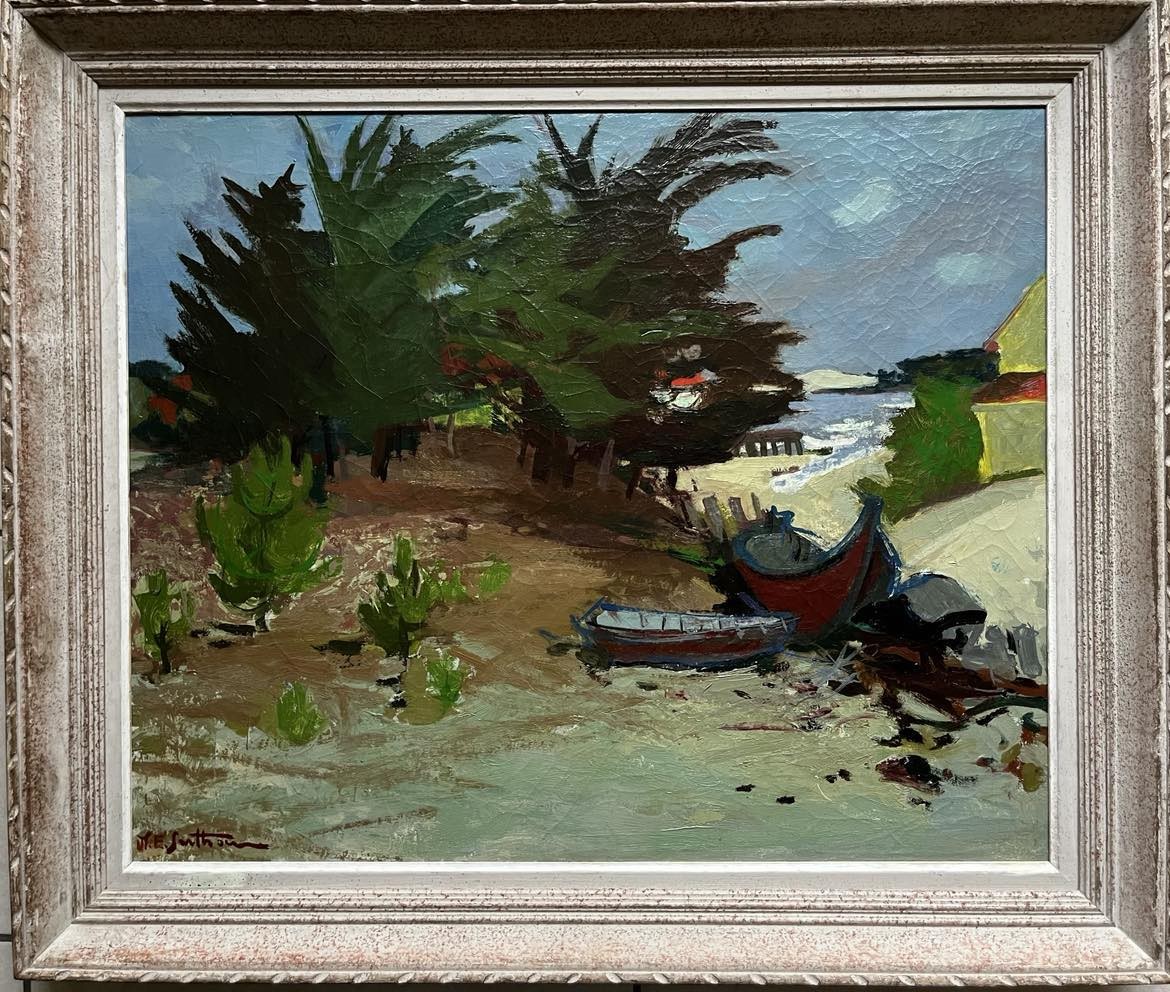 Maurice-elie Sarthou (1911 – 1999) “bassin d'Arcachon” Hst Signed And Titled On The Back 60x73 Cm-photo-2