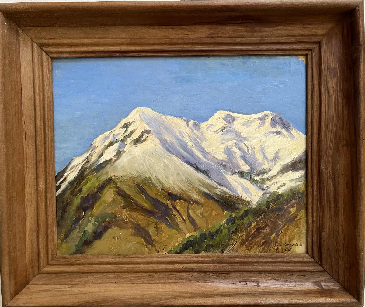 Charles Wislin (1852 – 1932) “snow At Cabaliros - Pyrenees - 1918” Oil On Paper 26x33 Cm