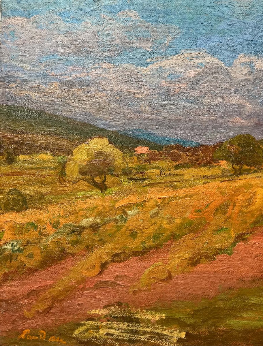 Zygmunt LANDAU (1898 – 1962) - Peintre Polonais - Paysage de Provence Huile/toile SBG 54x73 cm -photo-2