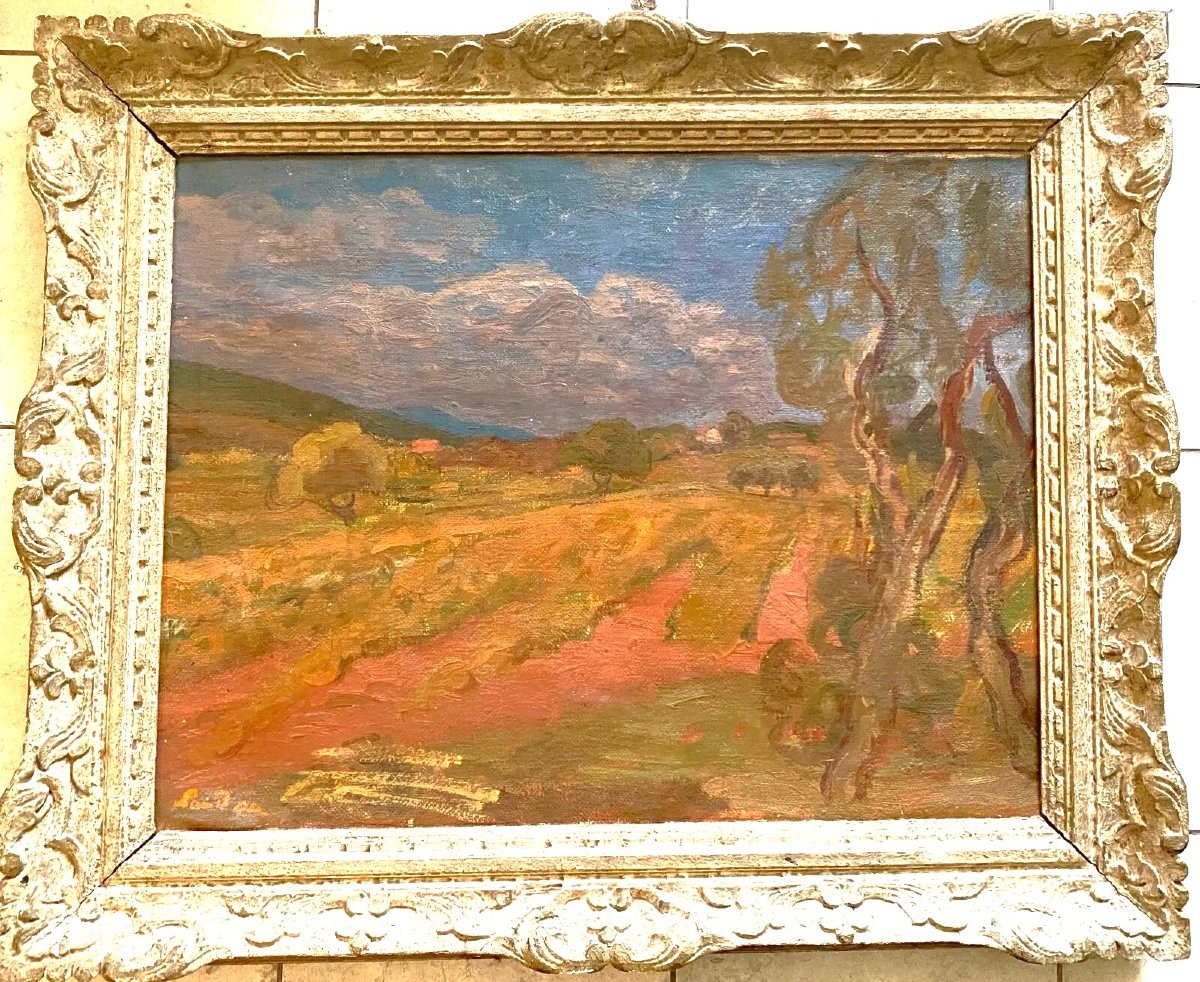 Zygmunt Landau (1898 - 1962) - Polish Painter Landscape Of Provence Oil/canvas Signed 54x73 Cm-photo-2