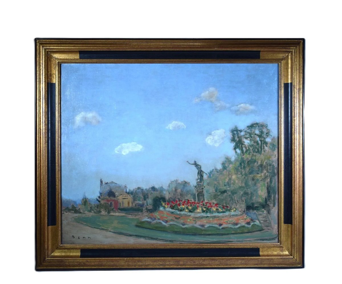 Benn ( 1905 – Paris ) Polish Painter Park In Saint-germain-en-laye  Oil/canvas 54 X 65 Cm-photo-2