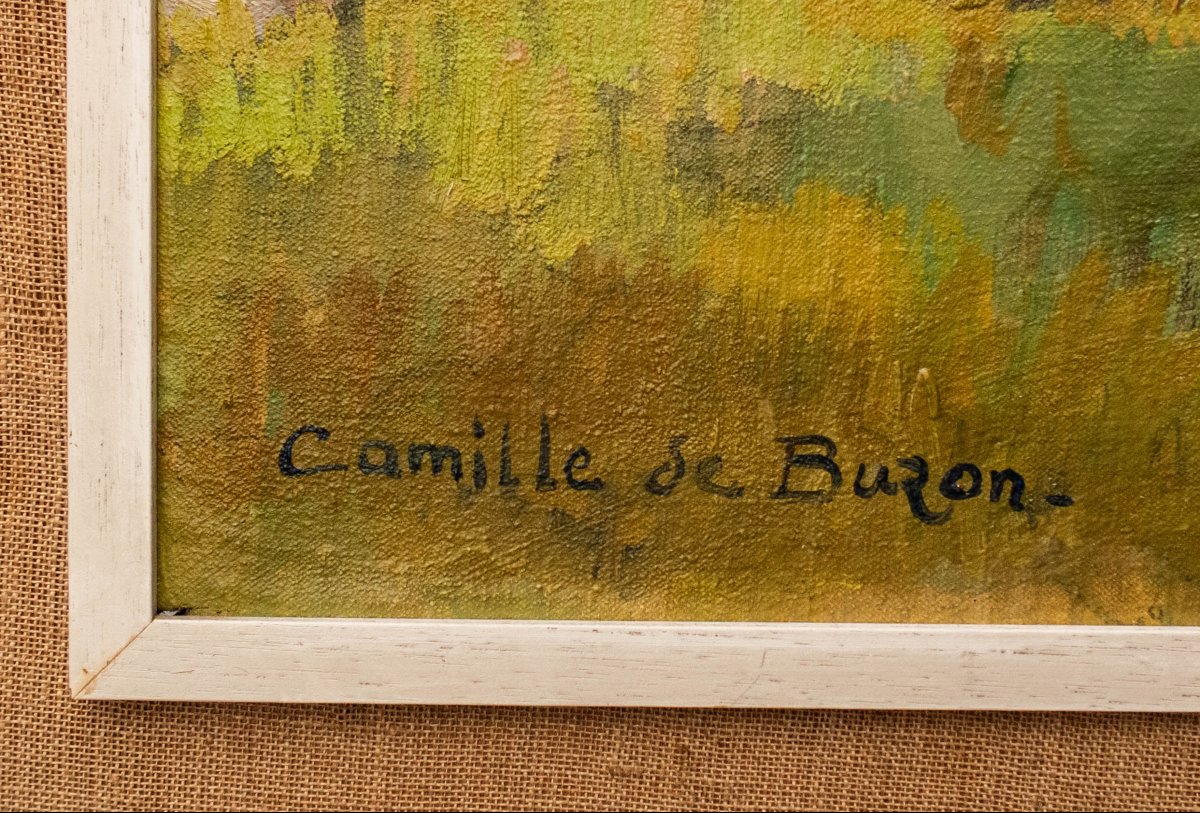 Camille DE BUZON (Bordeaux 1885–Mérignac 1964) Fête des vendanges au Pays basque HSP 50x60 cm -photo-3