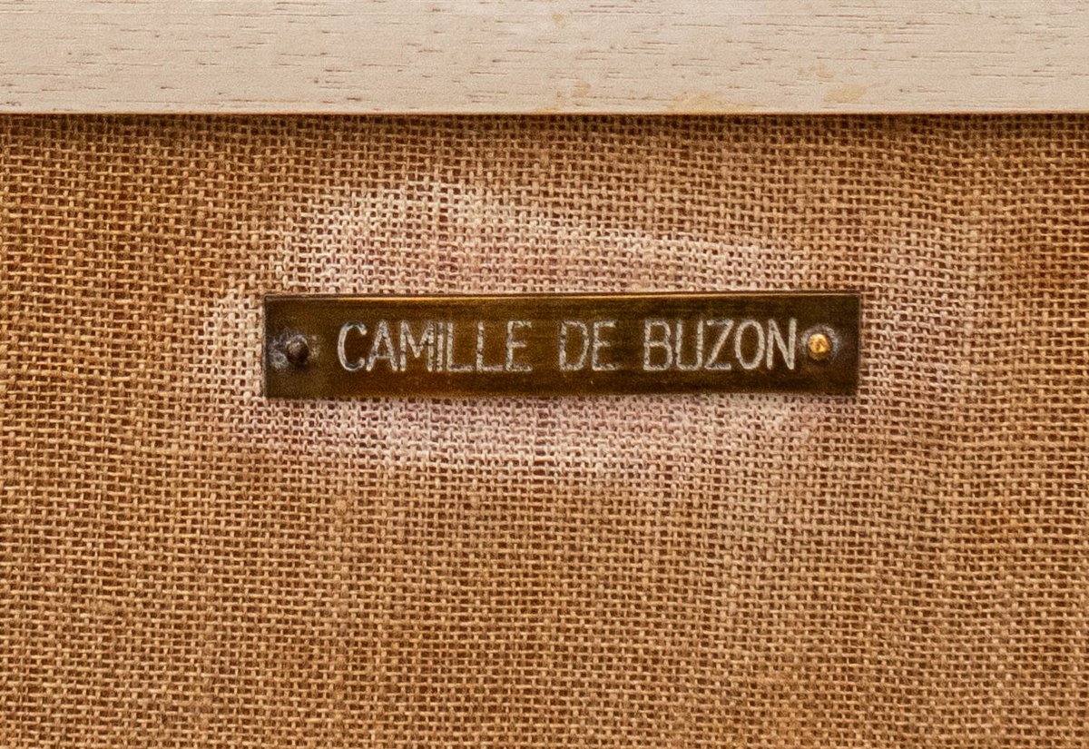 Camille DE BUZON (Bordeaux 1885–Mérignac 1964) Fête des vendanges au Pays basque HSP 50x60 cm -photo-4