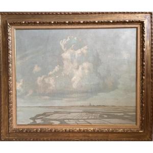 Louis Cylkow (1877- 1934) "salt Marshes - Batz Sur Mer" - Polish Painter - Oil/canvas (80x65)