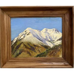 Charles WISLIN (1852 – 1932) « Neige au Cabaliros - Pyrénées - 1918 » Huile sur papier 26x33 cm