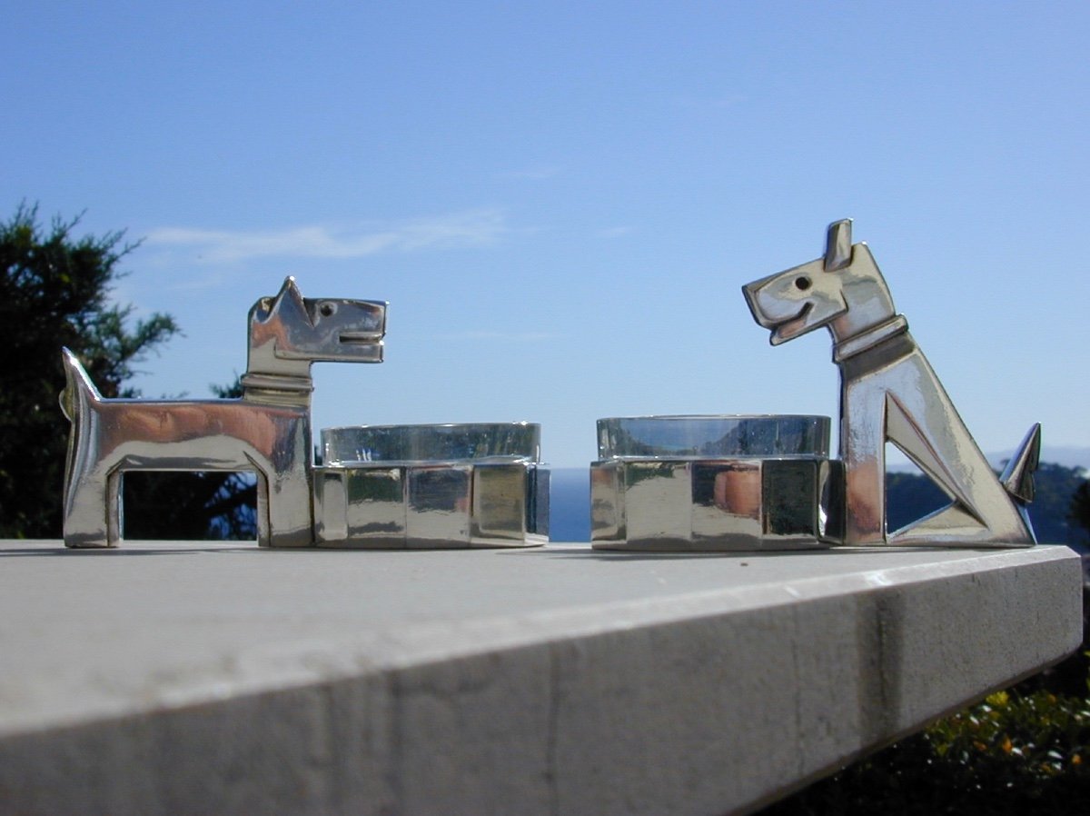 Salières Gallia Christofle Art Déco -photo-3