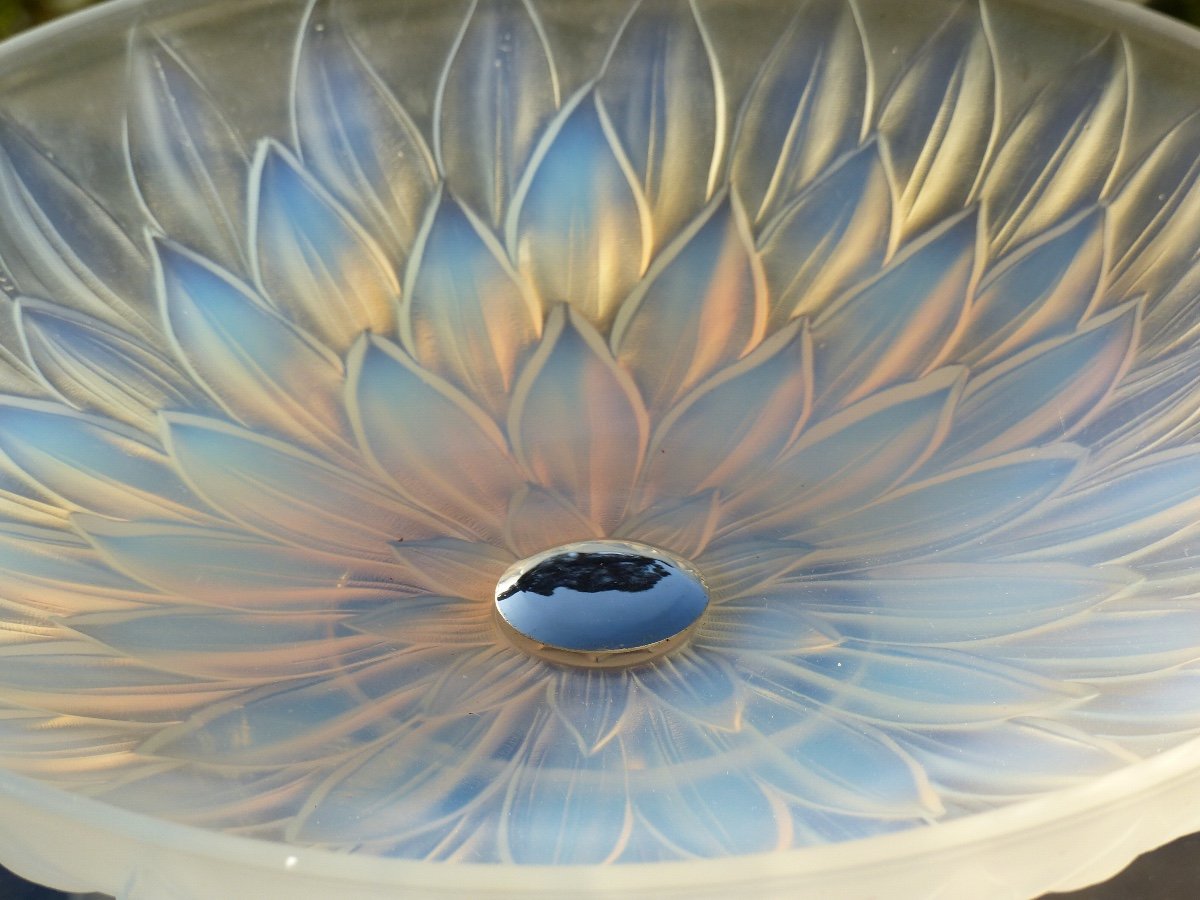 Coupe Art Deco Opalescente Signée Etling -photo-4