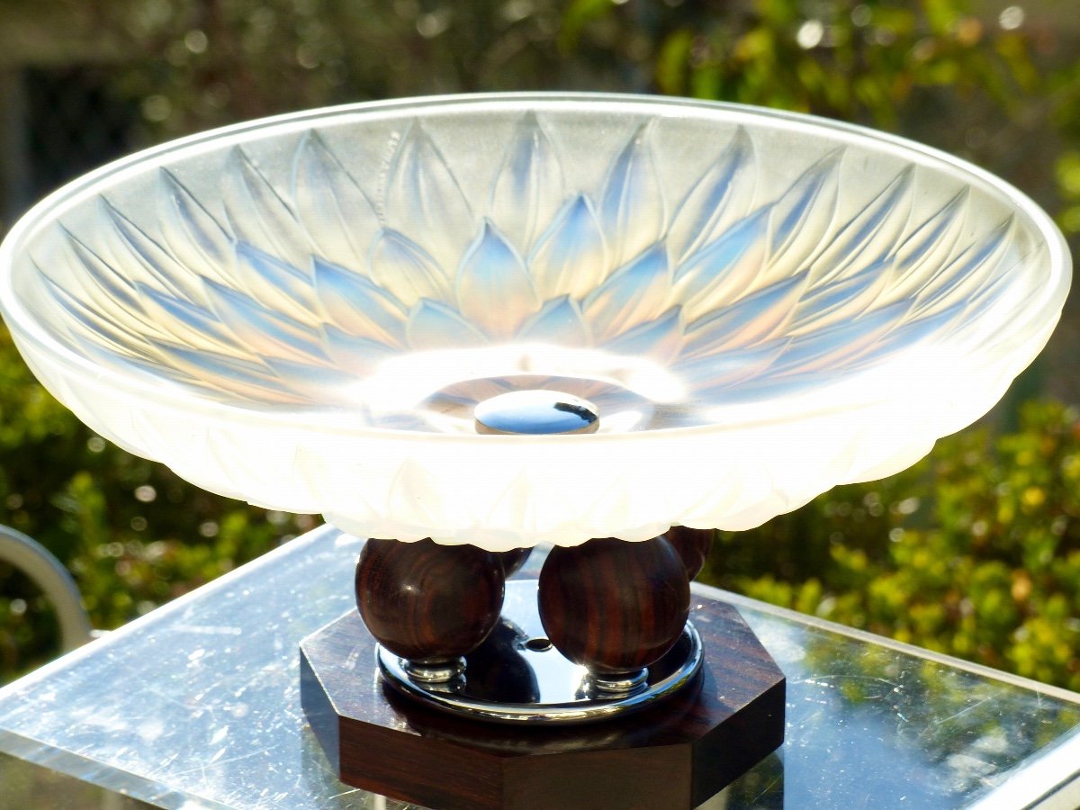 Coupe Art Deco Opalescente Signée Etling -photo-2