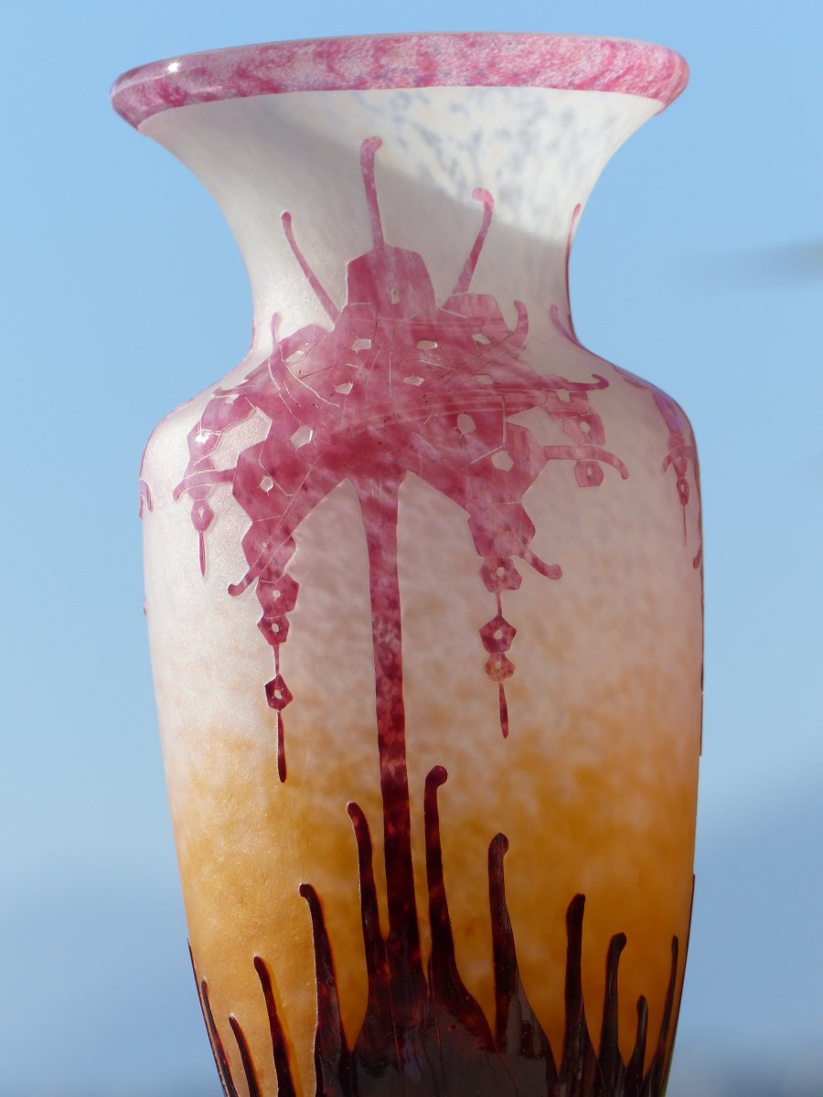 Le Verre Français Schneider - Art Deco Vase-photo-2