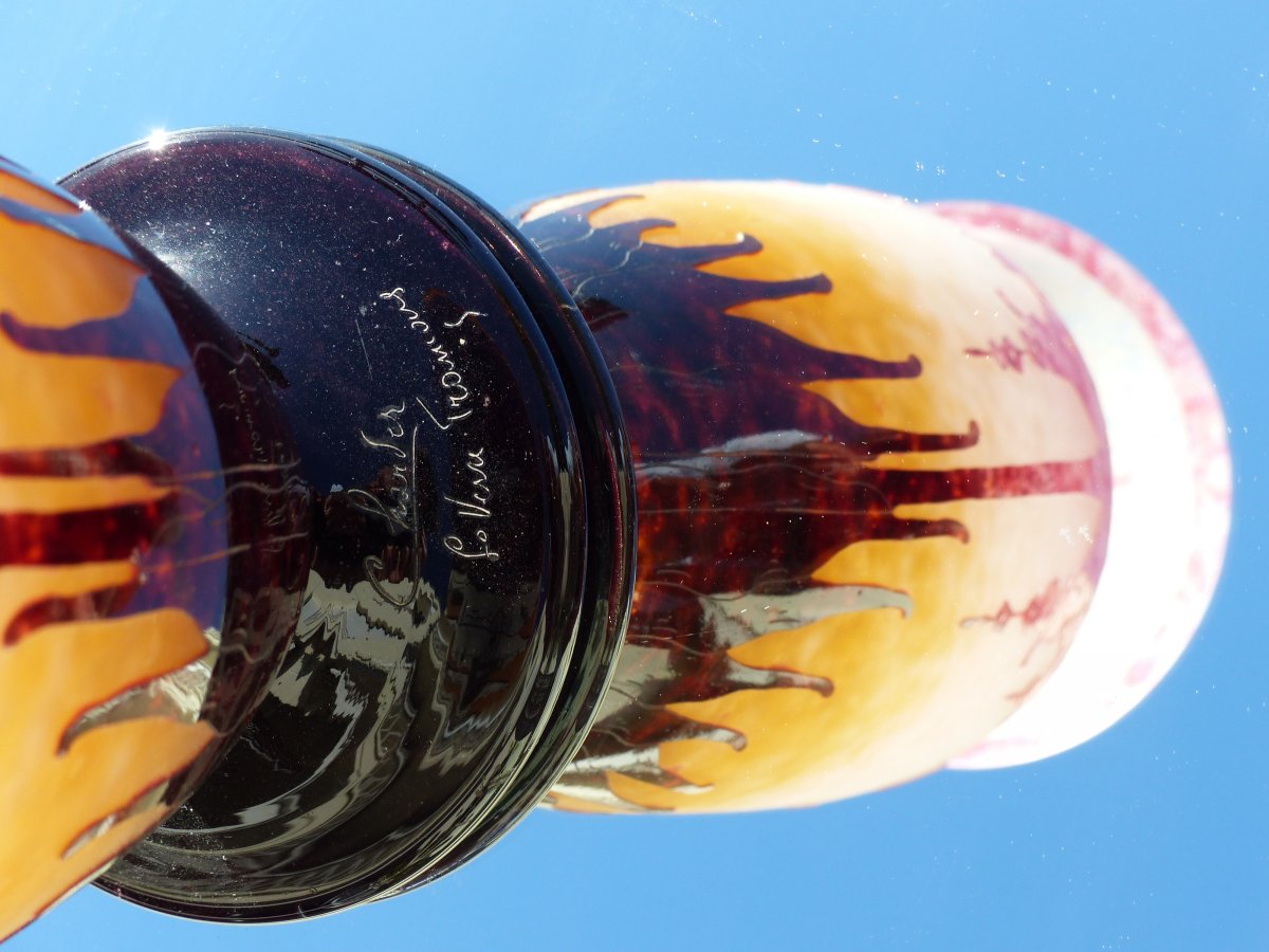 Le Verre Français Schneider - Art Deco Vase-photo-2