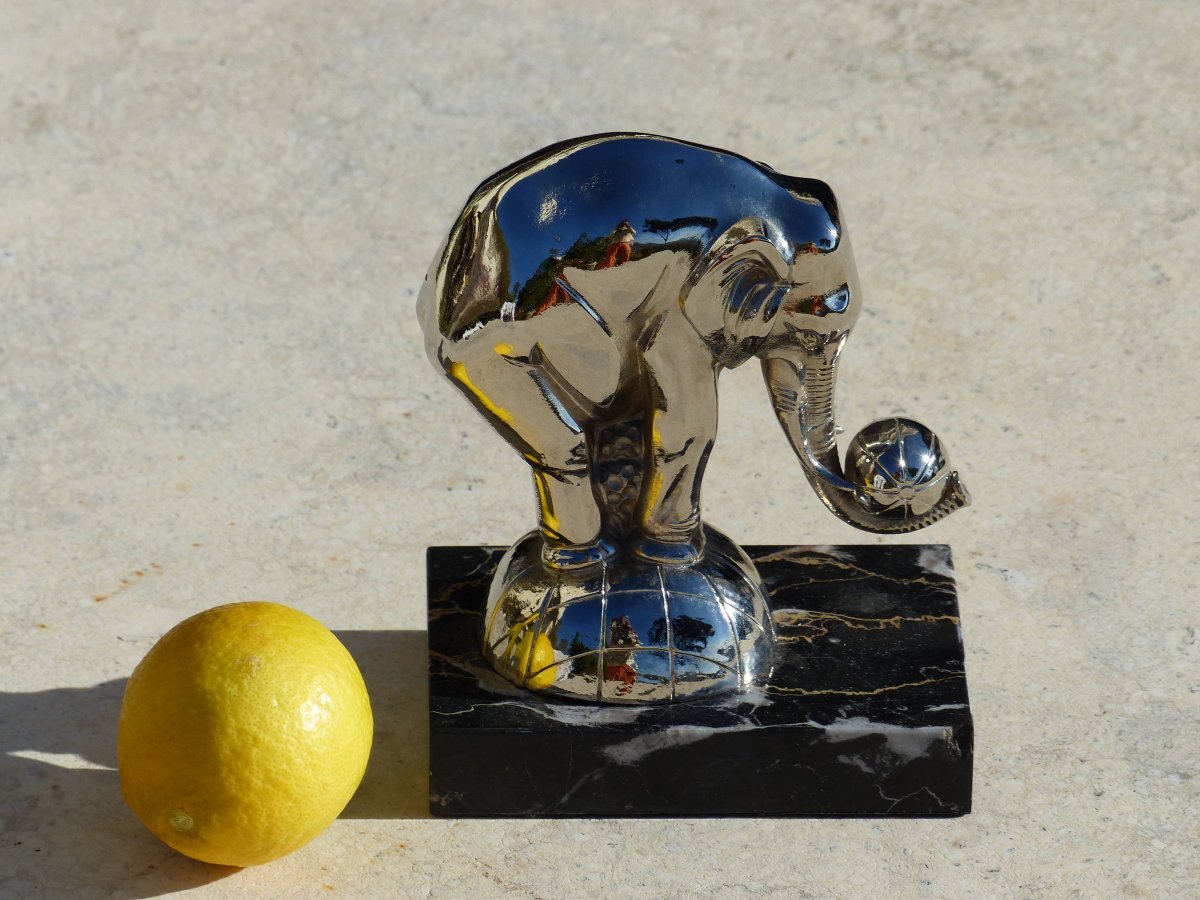 Pair Of Art Deco Elephants Bookends-photo-3