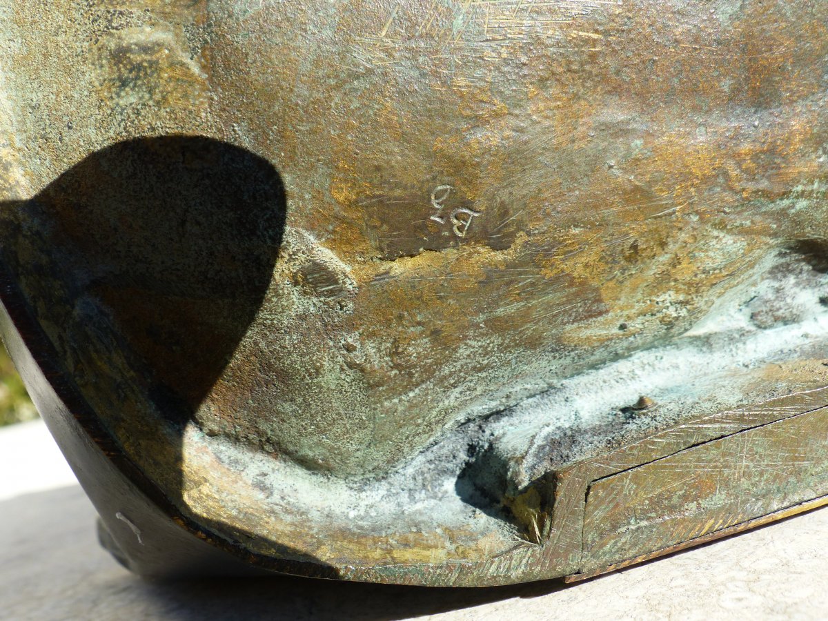 Art Nouveau Bronze Mirror Woman And Flowers-photo-6