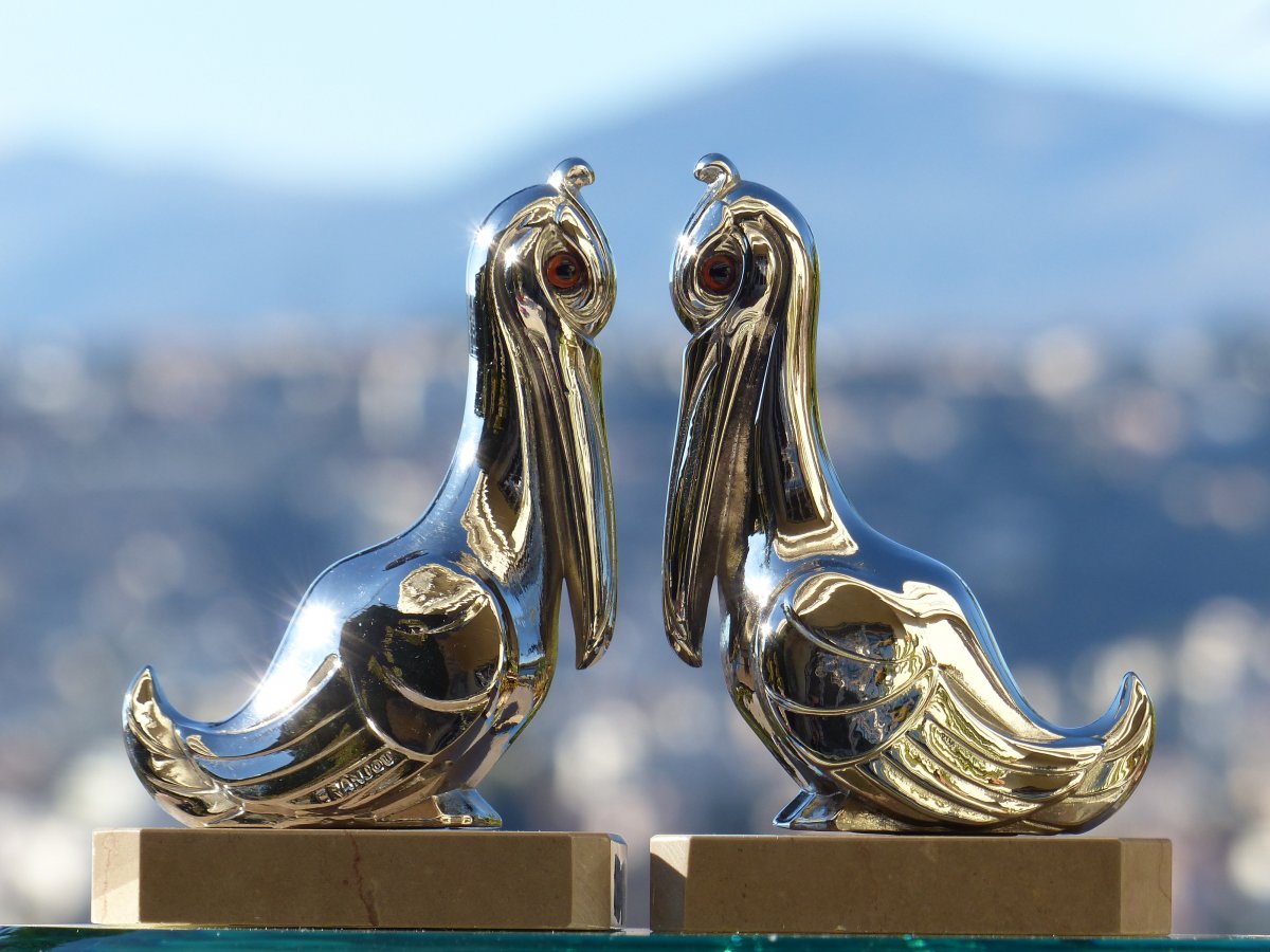 Pair Of Art Deco Bookends Signed Franjou-photo-2