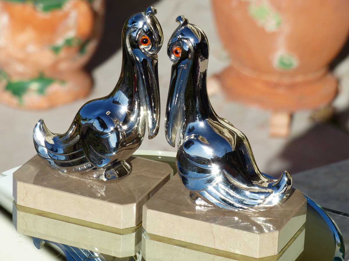 Pair Of Art Deco Bookends Signed Franjou-photo-6