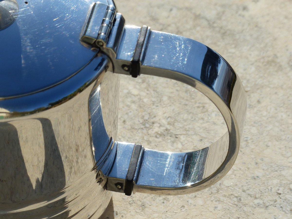 Christofle Ondulation Art Deco Tea Service 1935 Luc Lanel-photo-4