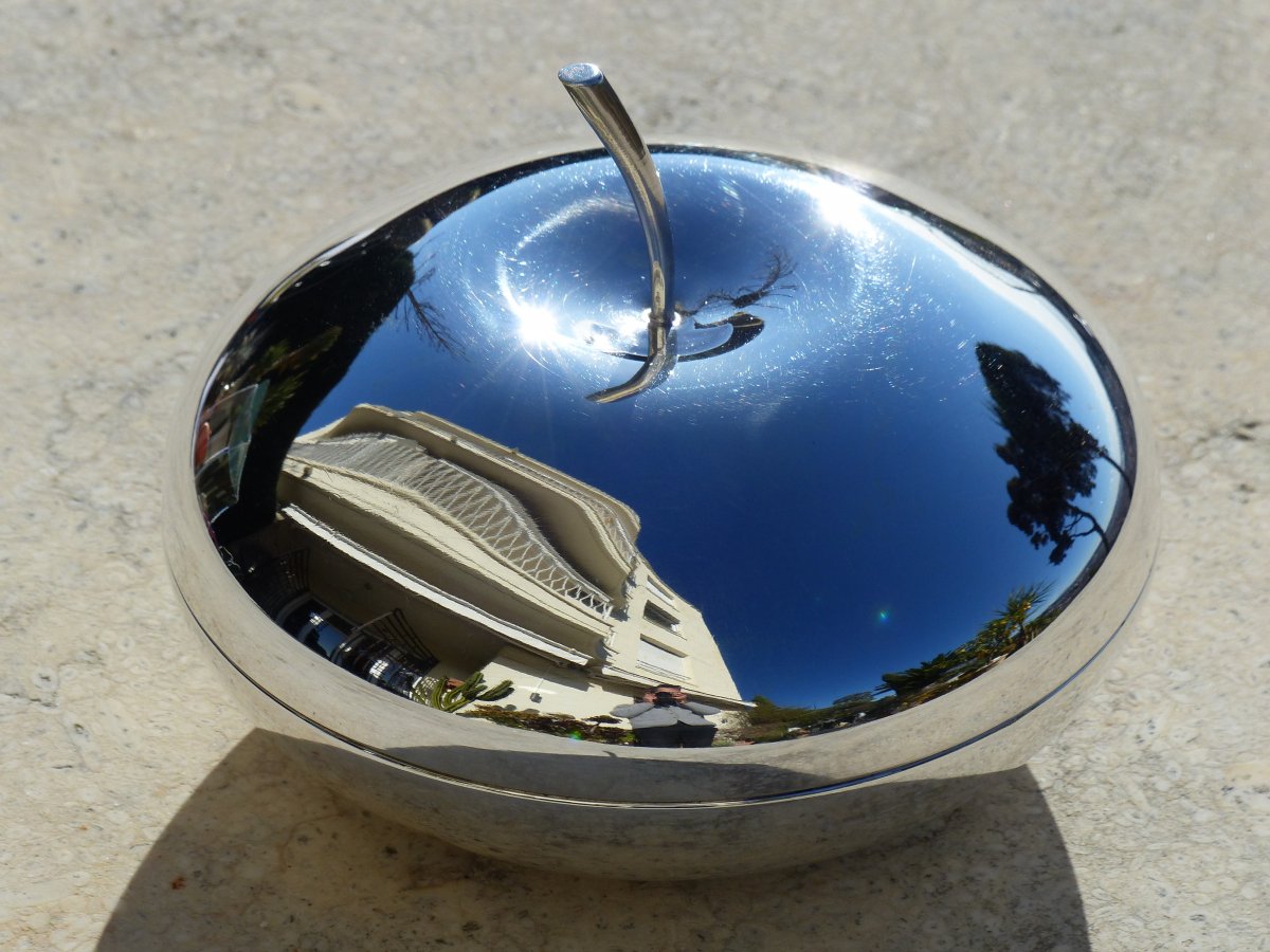 Apple Art Deco Box Christofle Fleuron-photo-3