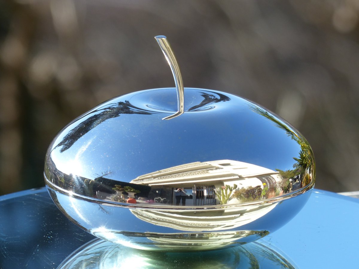 Apple Art Deco Box Christofle Fleuron-photo-3