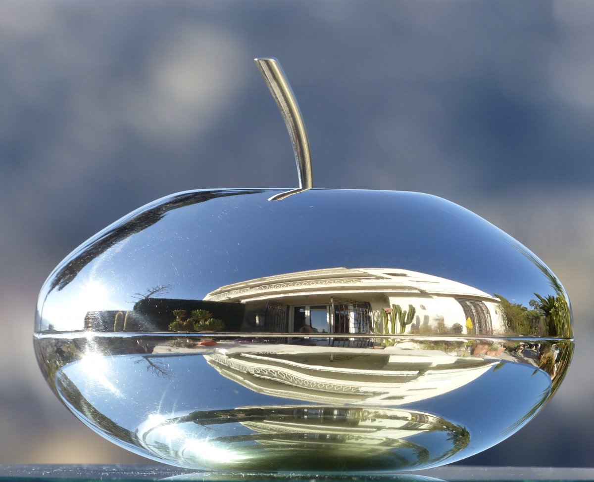 Apple Art Deco Box Christofle Fleuron-photo-4