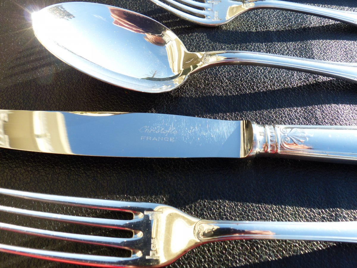 Ménagère Christofle Malmaison 127 Pièces Dans Son Coffret -photo-4