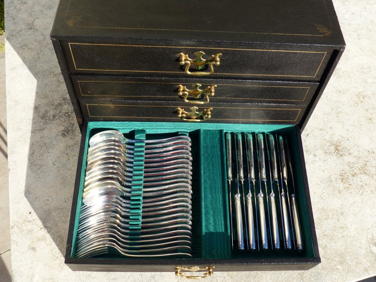 Ménagère Christofle Malmaison 127 Pièces Dans Son Coffret -photo-5