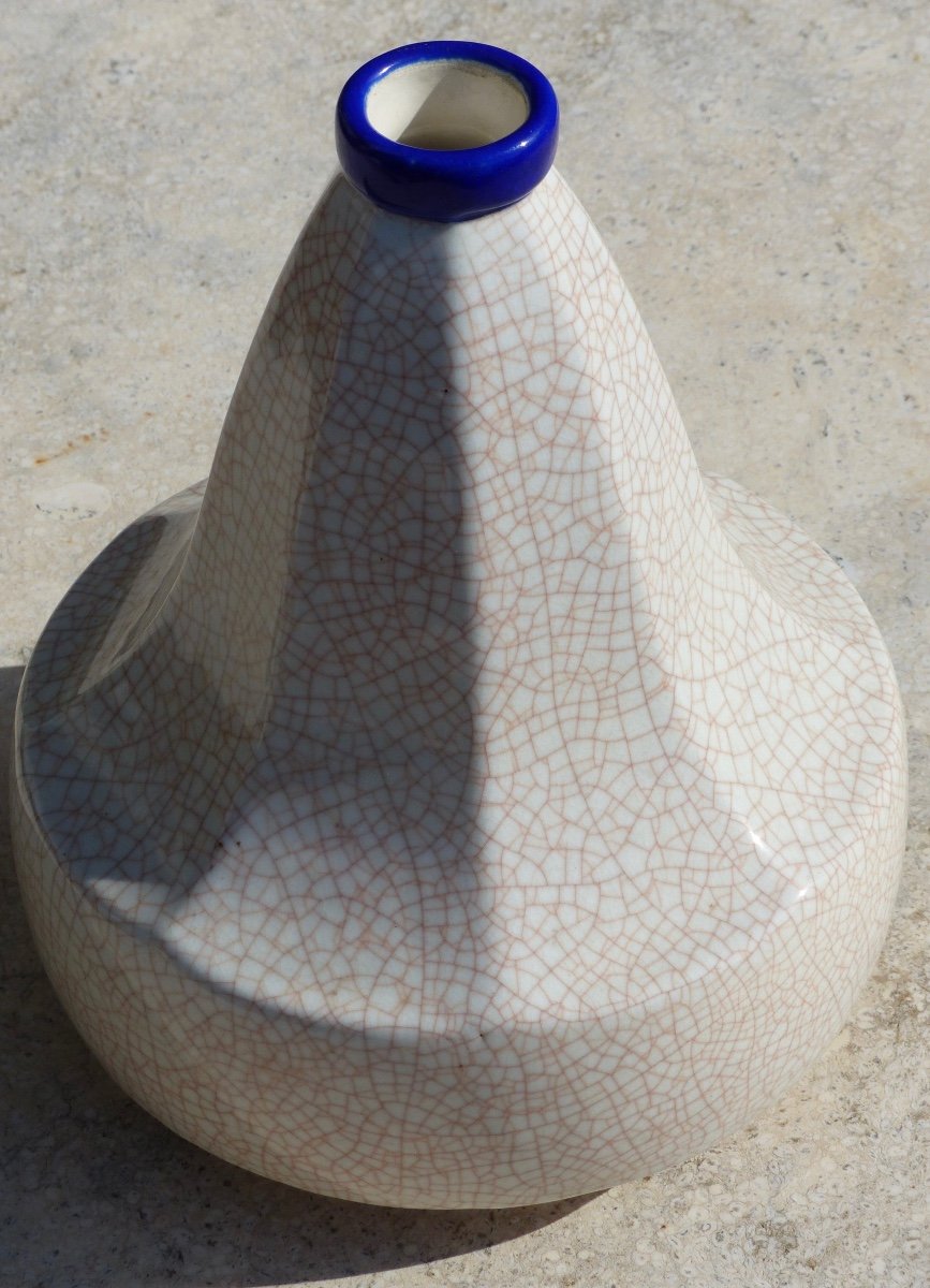 Longwy Art Deco Crackle Vase-photo-2