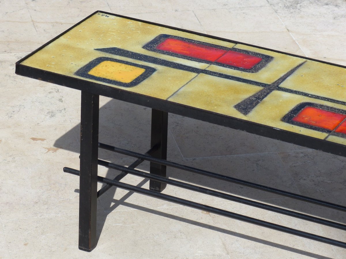 Table Basse Lave Emaillée -photo-3