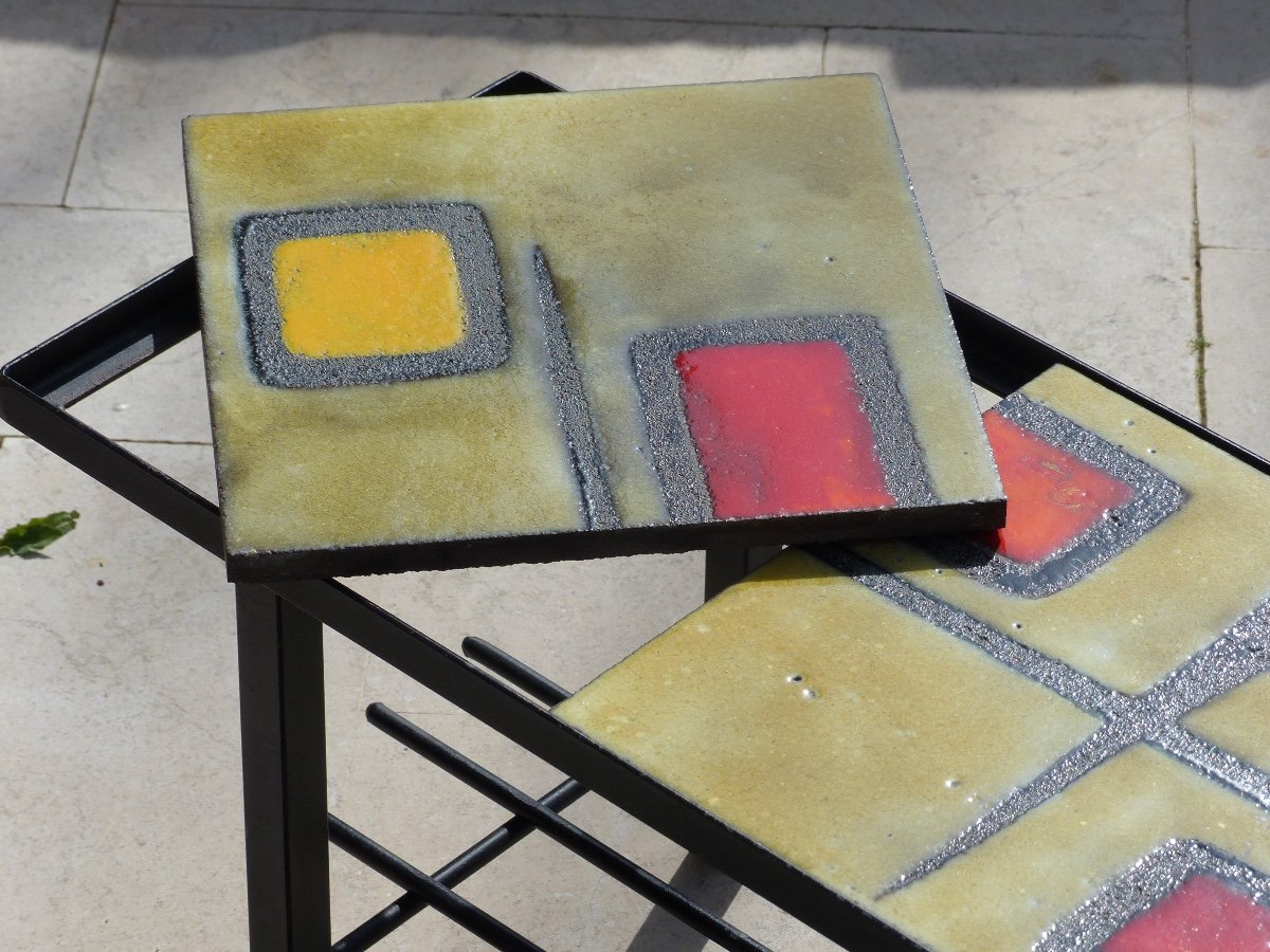 Table Basse Lave Emaillée -photo-4