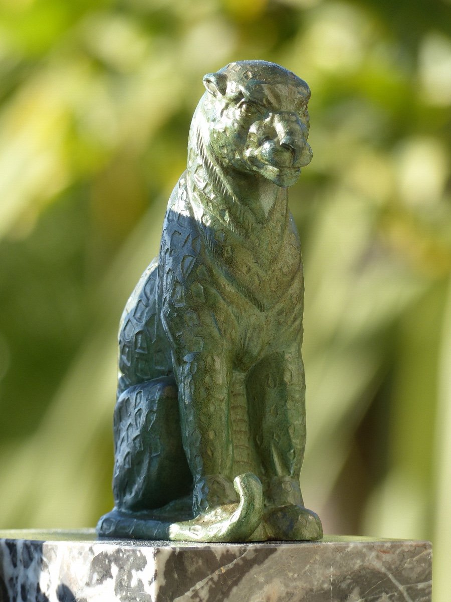 Serre-livres Art Déco Panthères 1930-photo-4