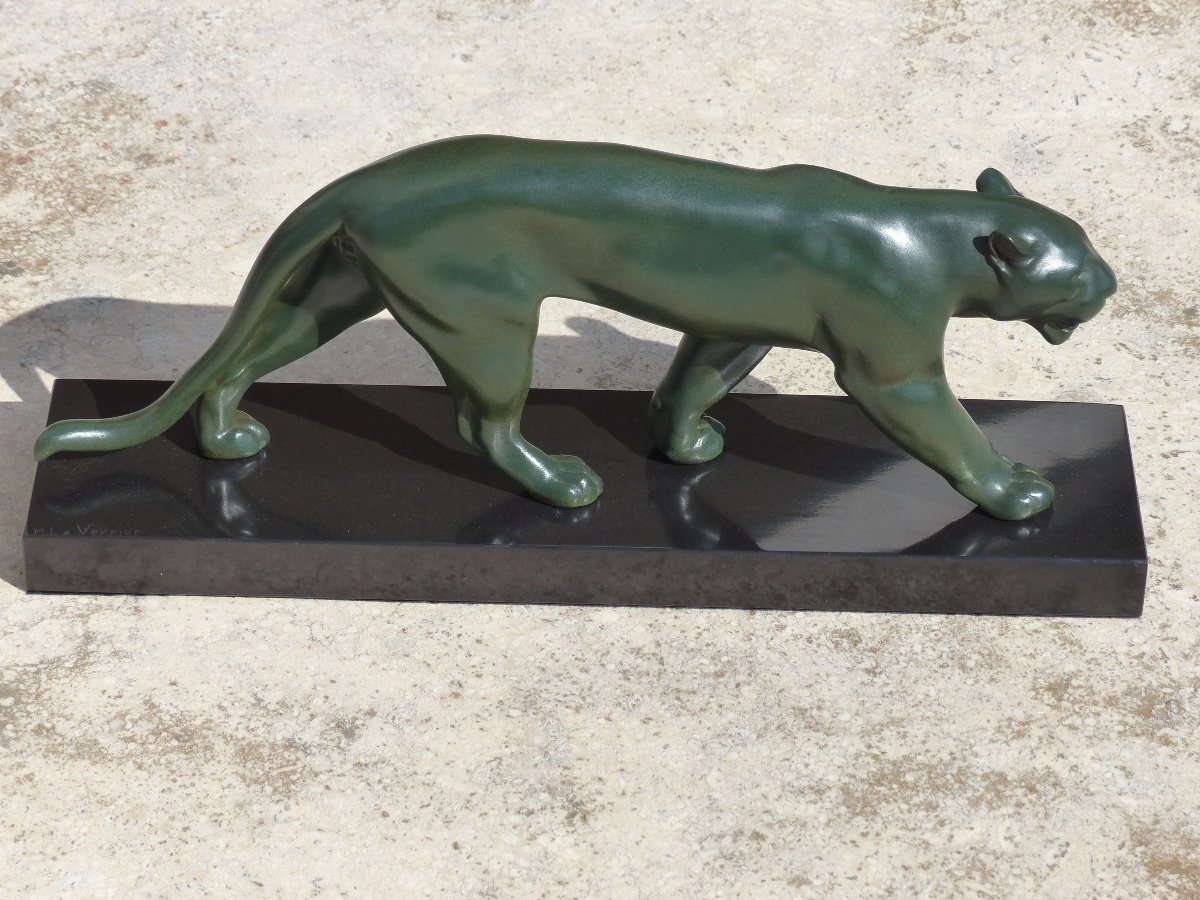 Panthère Art Déco Signée Max Le Verrier -photo-4