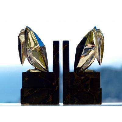 Serre-livres Marabout Art Déco 