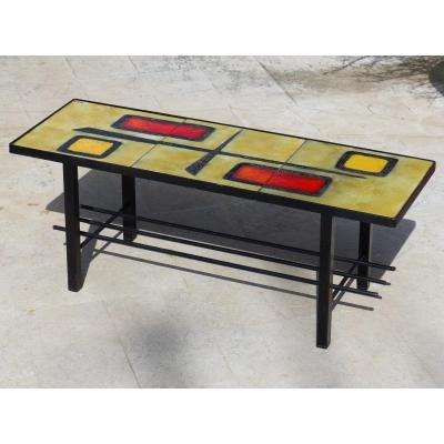 Enamelled Lava Coffee Table