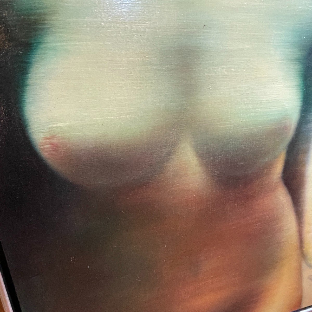 Mackowiak Erwin " Nu 1972 " Pop'art Belge, Tableau / Peinture / Huile Sur Toile-photo-3