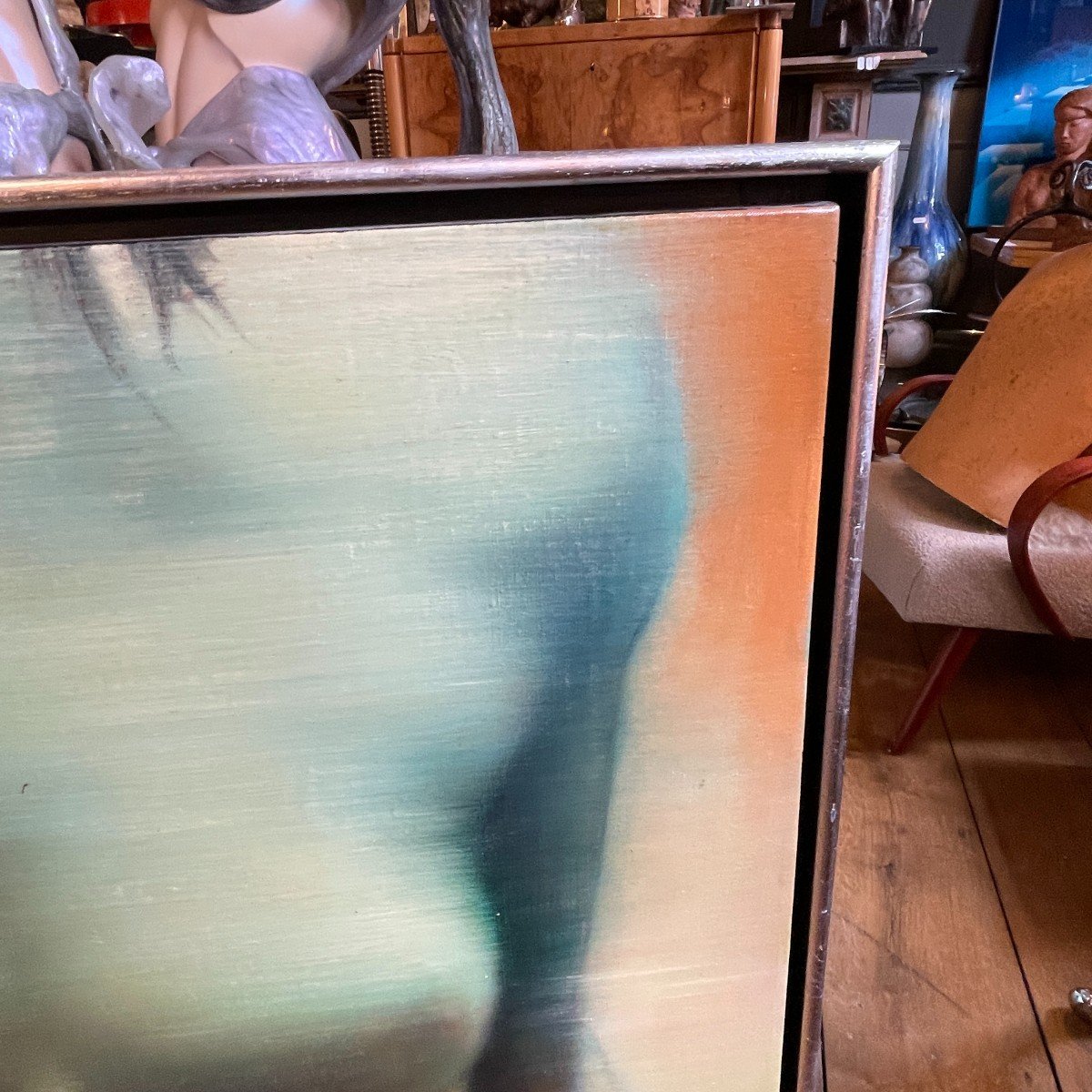 Mackowiak Erwin " Nu 1972 " Pop'art Belge, Tableau / Peinture / Huile Sur Toile-photo-4
