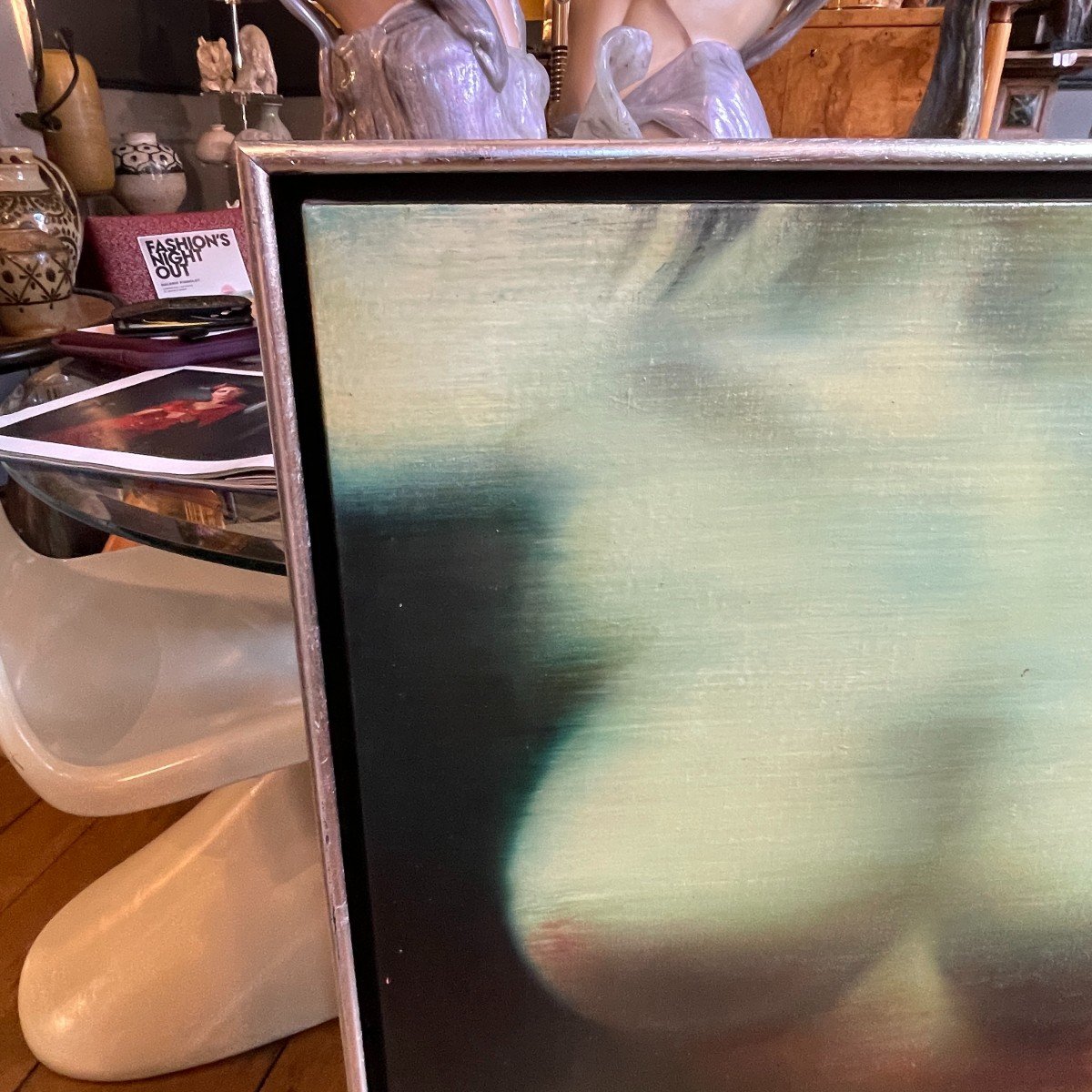 Mackowiak Erwin " Nu 1972 " Pop'art Belge, Tableau / Peinture / Huile Sur Toile-photo-1