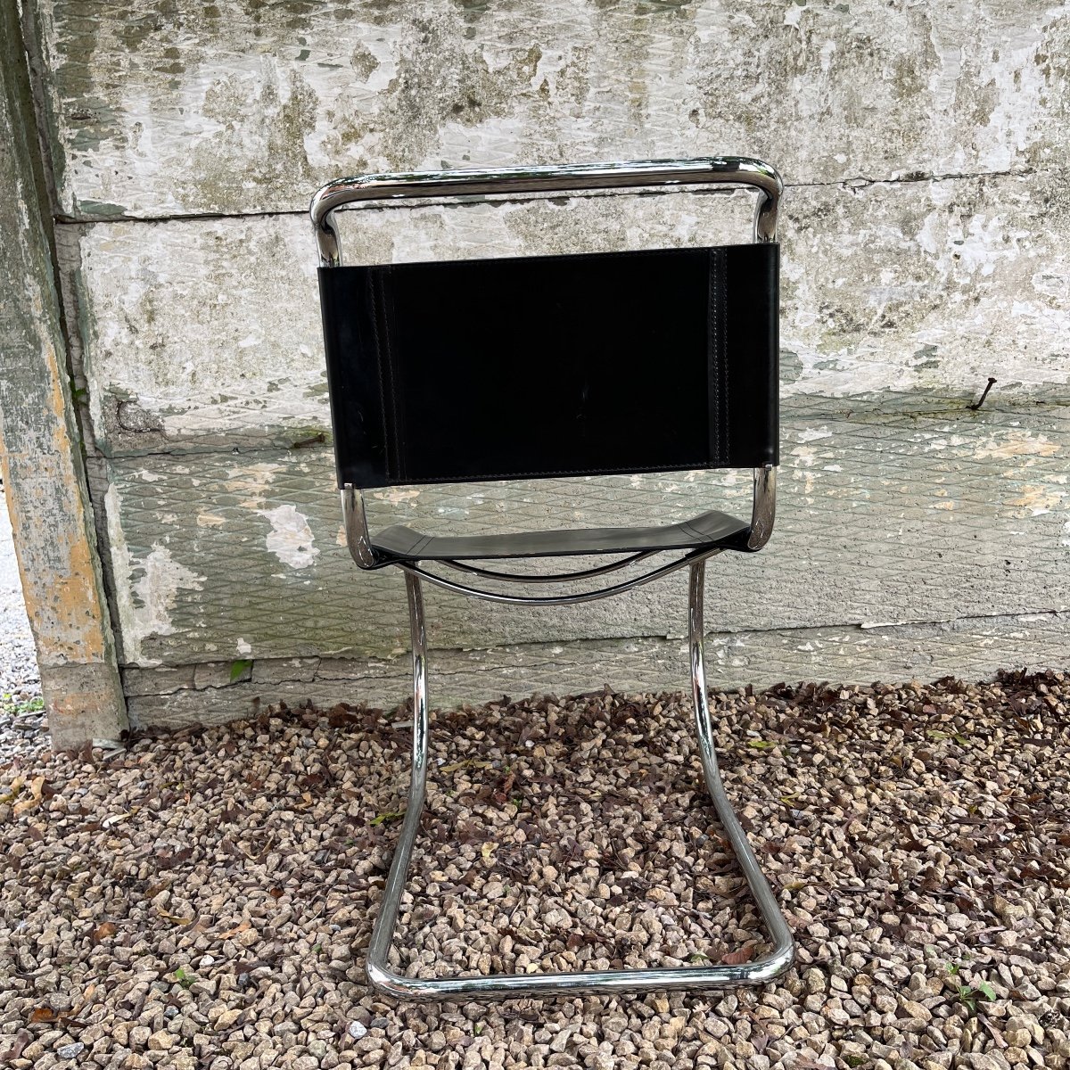 Ludwig Mies Van Der Rohe / Fasem Set Of 4 Mr10 Cantilever Chairs Black Ca 1970-photo-7