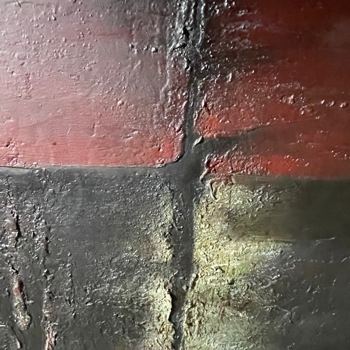 Mackowiak Erwin "tiss" Belgian Abstract Painting, Painter Oil On Canvas, 1962-photo-2