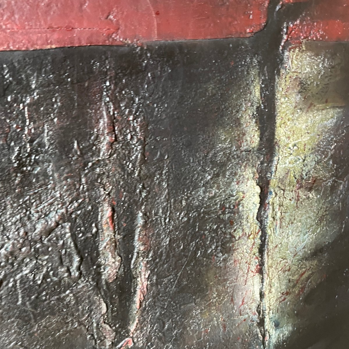 Mackowiak Erwin "tiss" Belgian Abstract Painting, Painter Oil On Canvas, 1962-photo-2