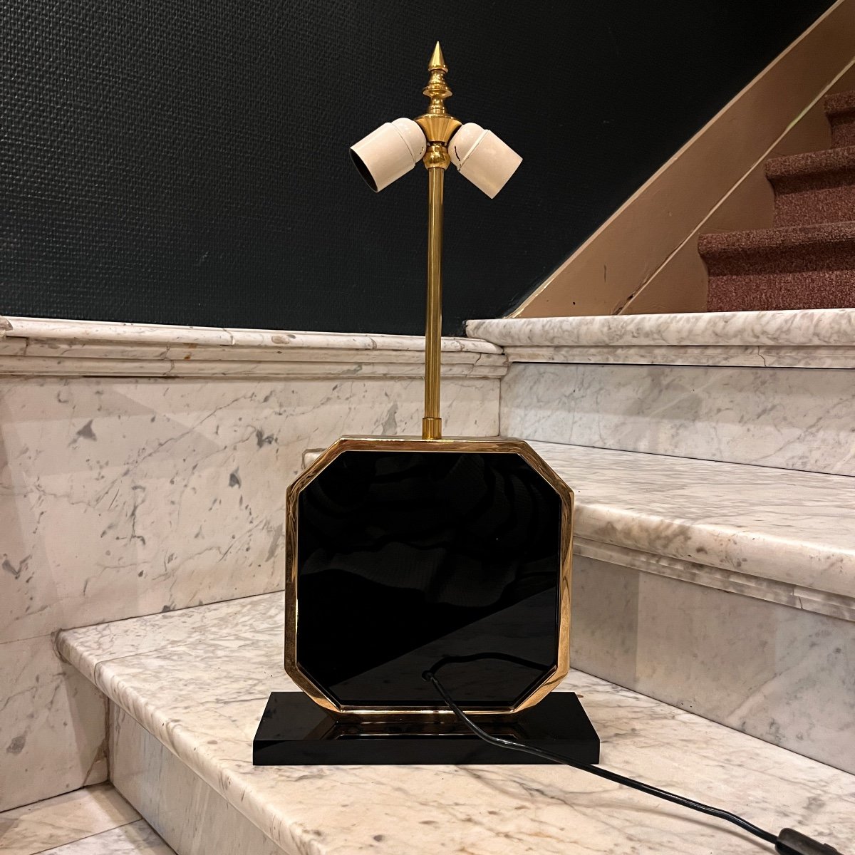 Georges Mathias For Maho, Table Lamp, Hollywood Regency, Ca 1970-photo-2