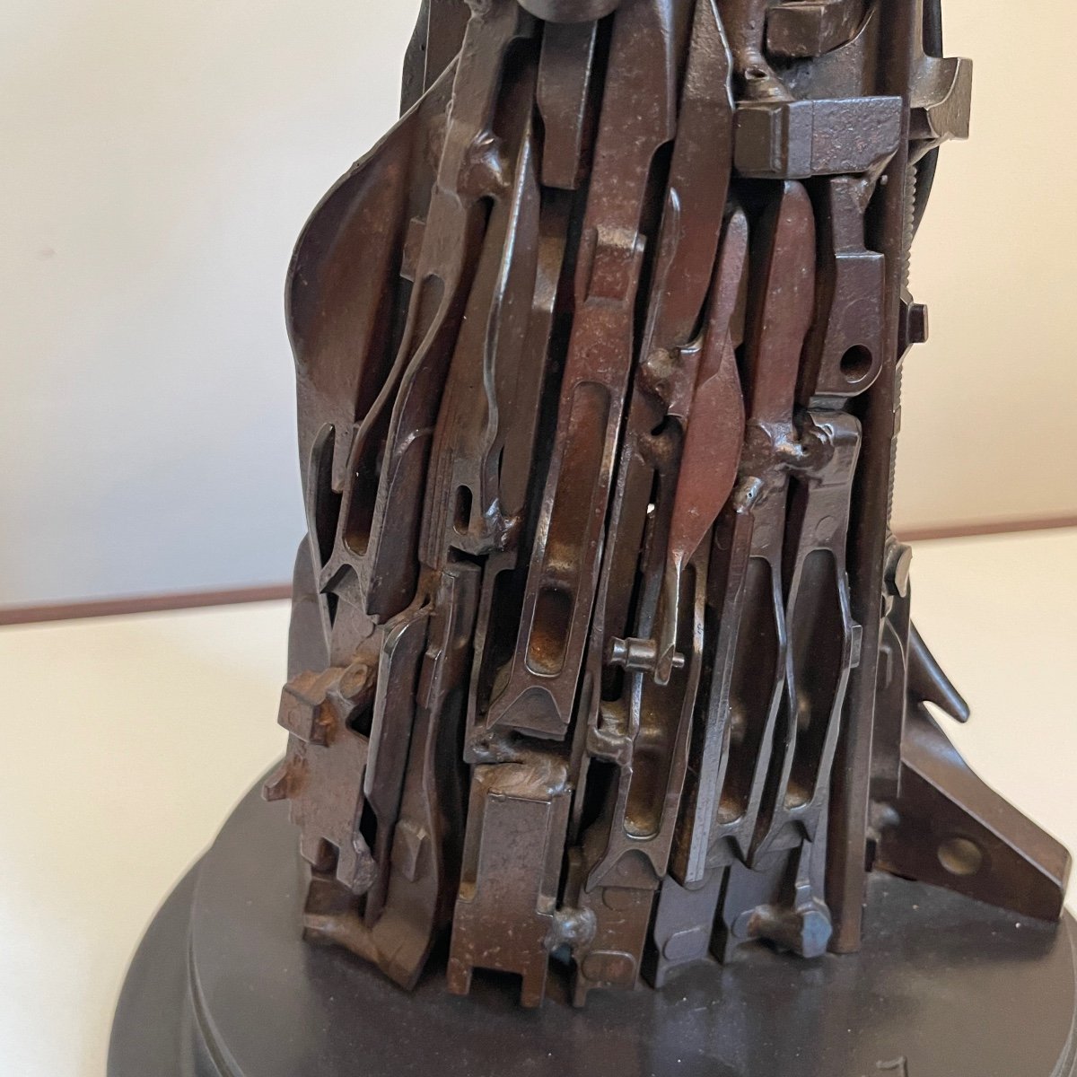Jacques Dufrane 'la Victoire De Samothrace' Sculpture Brutaliste En Acier Soudé, Ca 2000-photo-3