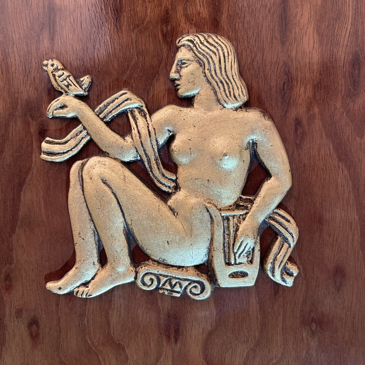 Meuble Dressoir Ou Bar Art Déco, Divers Placages, Bronze Et Ferronneries, Ca 1930-1940-photo-3