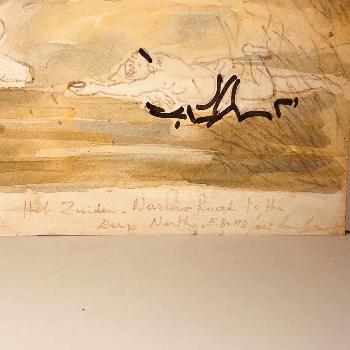 Jan Burssens, Abstract Painting, Mixed Media On Cardboard, Mid-20th Century-photo-2