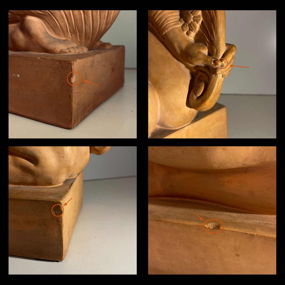 Joe Descomps Cormier 'femme Nue Agenouillée Au Drapé" Sculpture Art Déco En Terre Cuite, 1910-photo-7