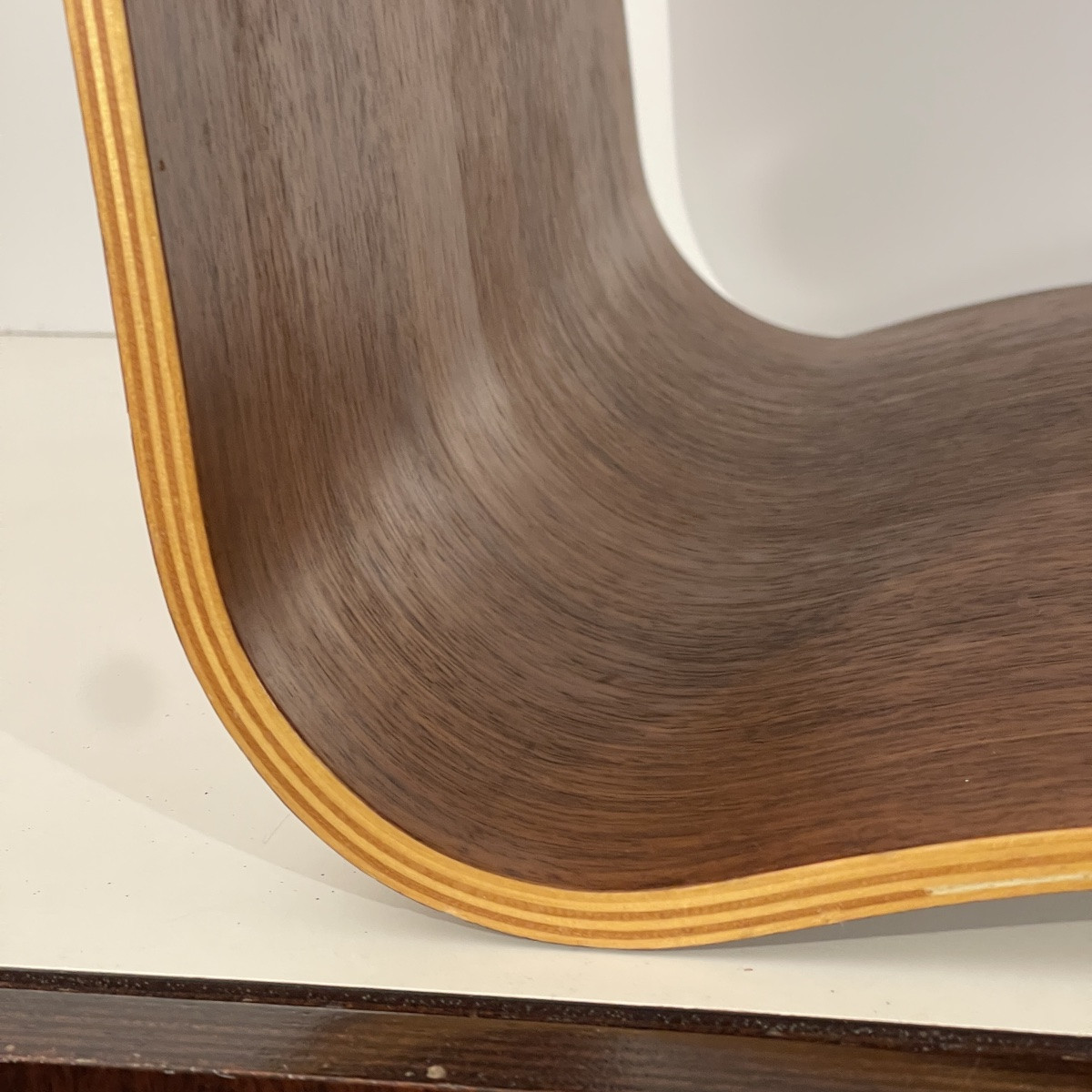 Paire De Tabourets / Tables d'Appoint, Palissandre Alu, Bois Mutlipex Courbé, Design Scandinave-photo-3