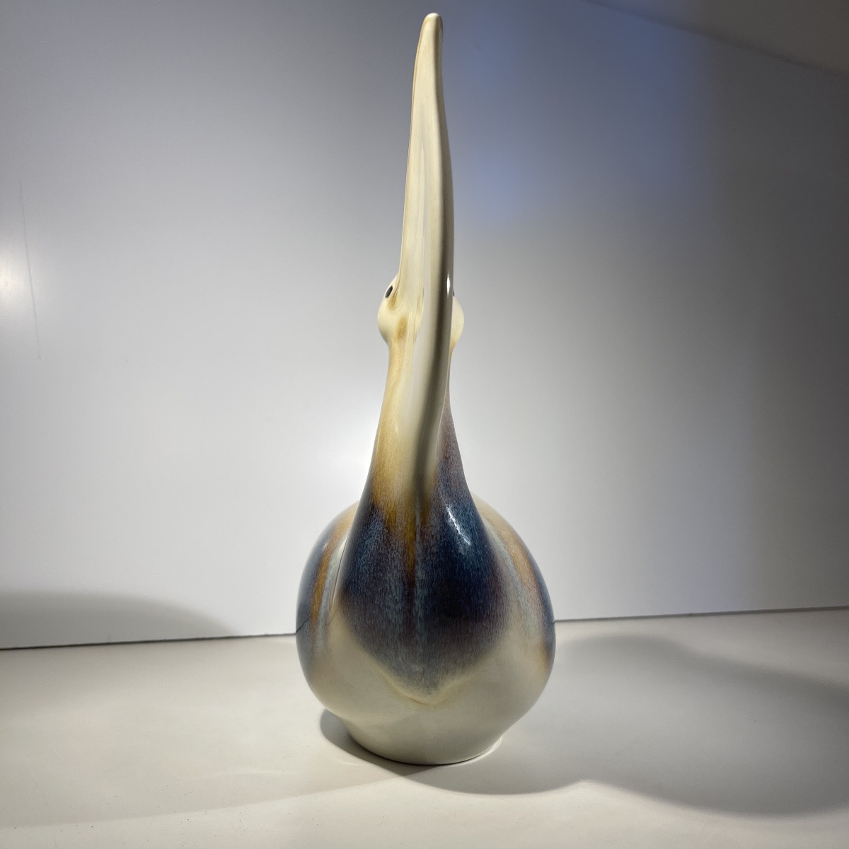 Ljubisa Mišić For Goebel "pelican" Bird Sculpture, Polychrome Ceramic, Germany 1984-photo-2